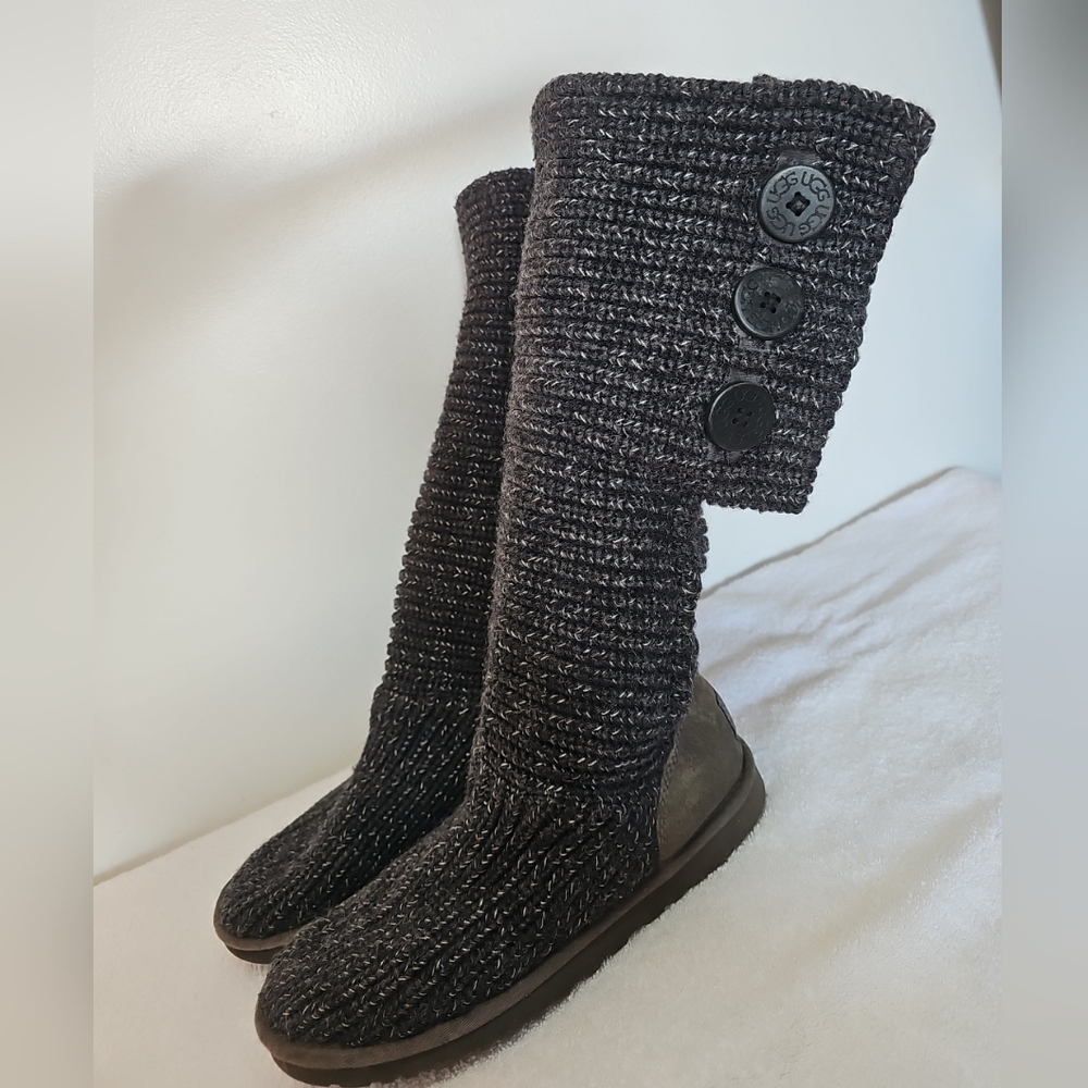 UGG Classic Cardy Knit Button Boots